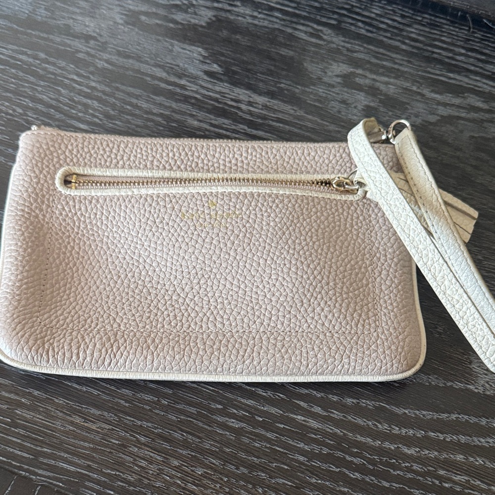 Kate Spade Cream Leather wristlet